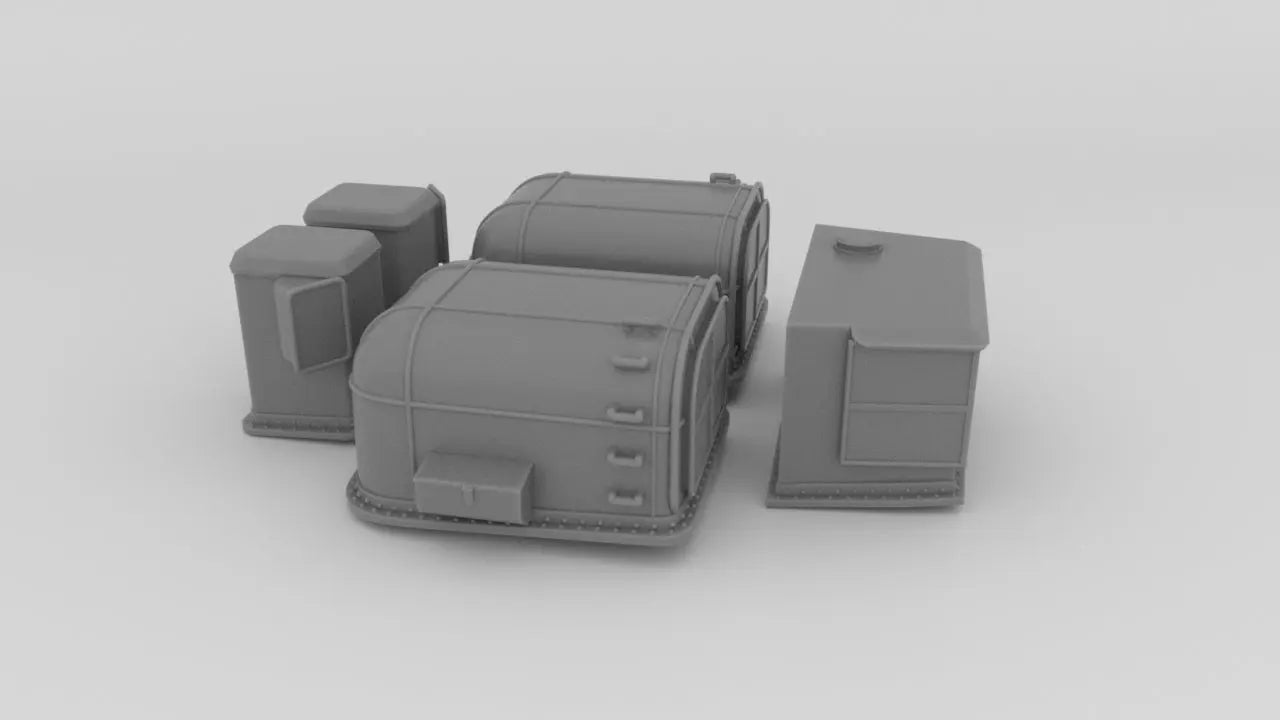 1/72 IJN Yamato Ventilators at Barbette Set 3dspro