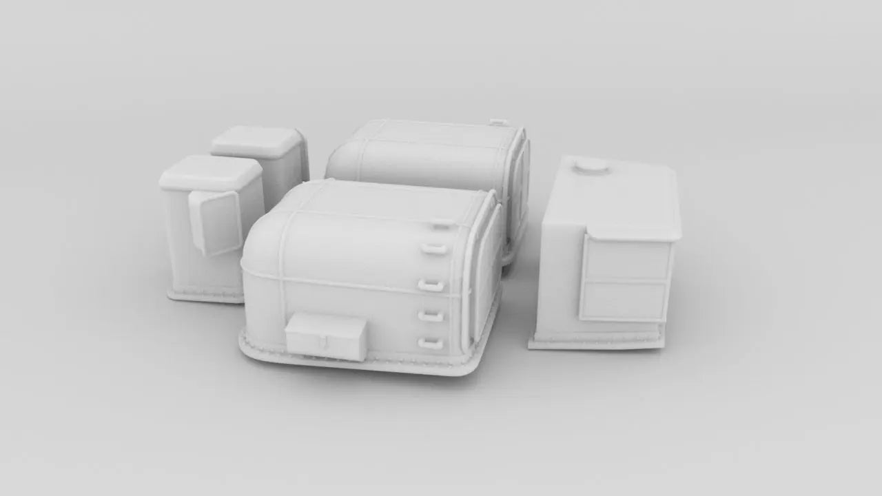 1/72 IJN Yamato Ventilators at Barbette Set 3dspro