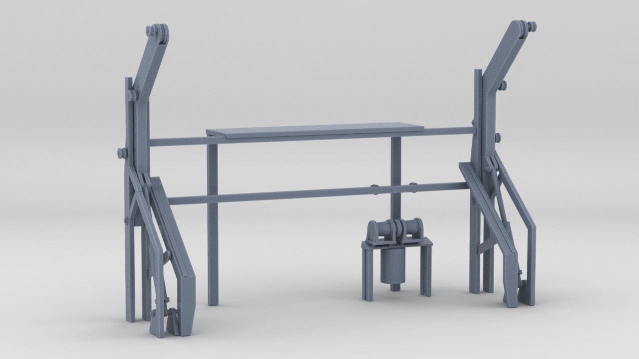 1/72 MS Bremen - Bigger Lifeboat Davits - distefan 3d print