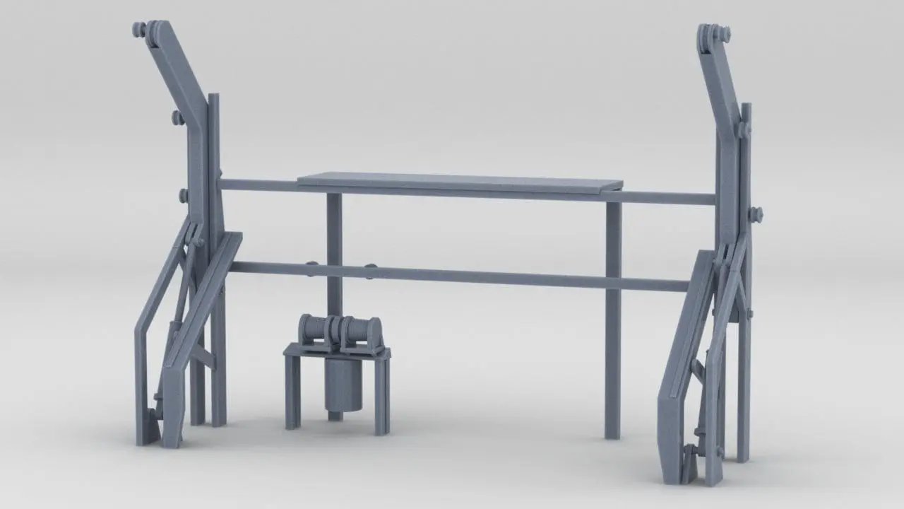 1/72 MS Bremen - Smaller Lifeboat Davits - distefan 3d print