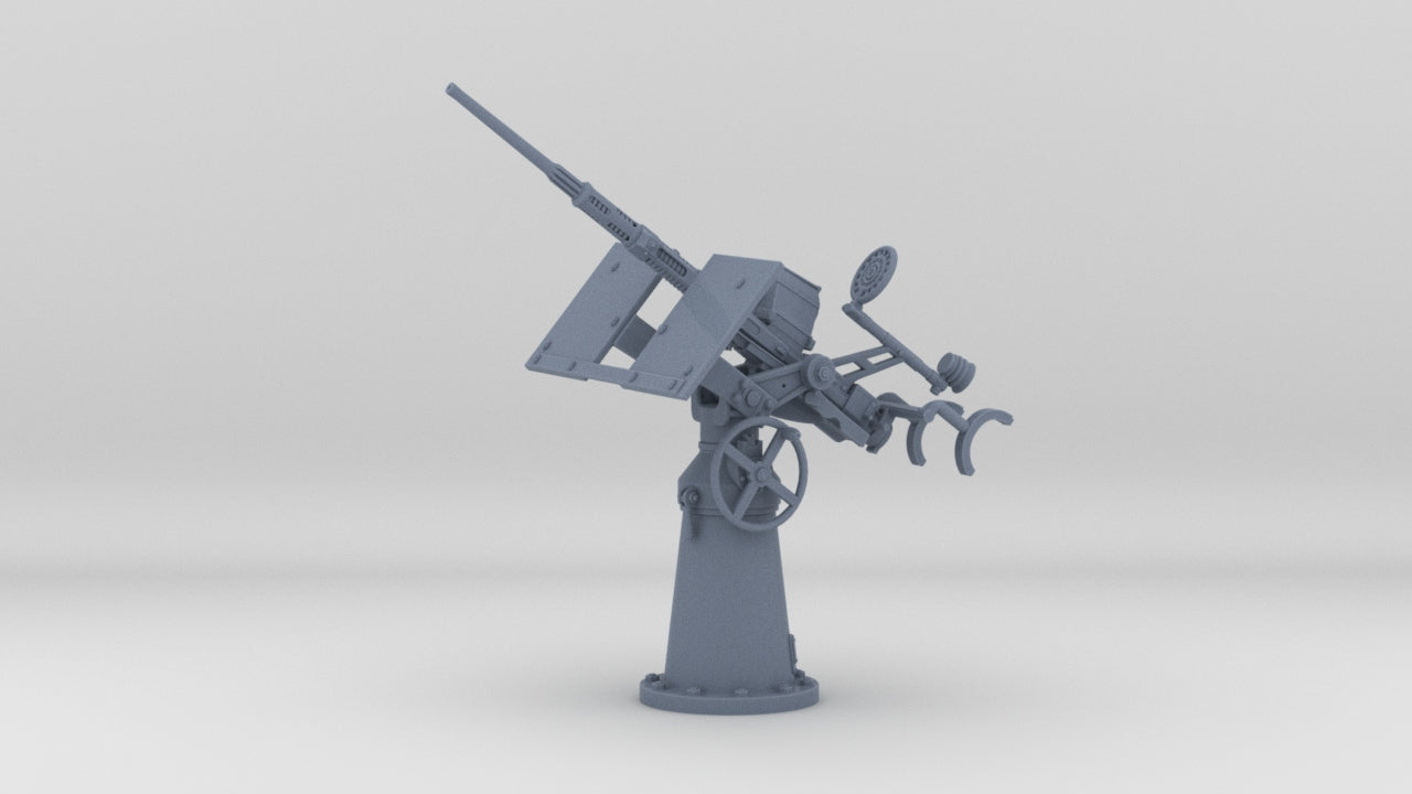 1/72 USN 20mm Single Oerlikon Mk4 w/ Shield Elevated - distefan 3d print