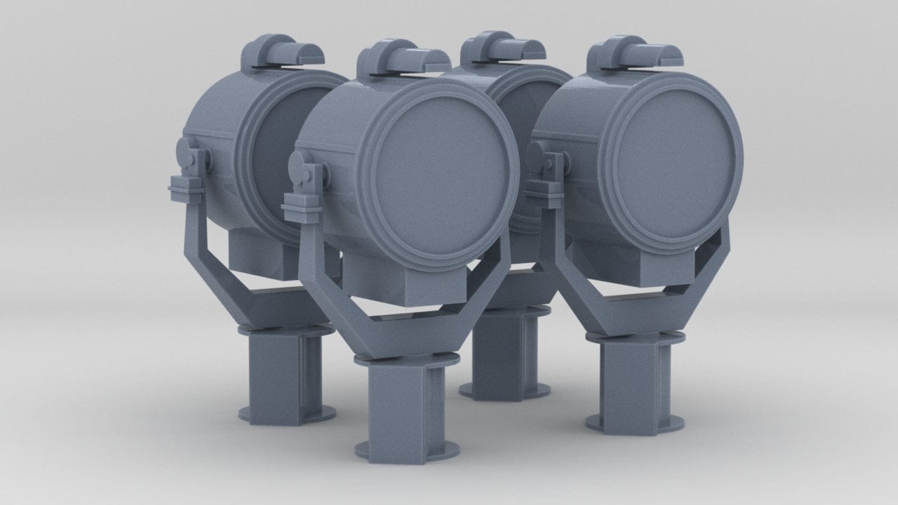 1/72 USN 24-Inch Searchlight Set (4pcs) - distefan 3d print