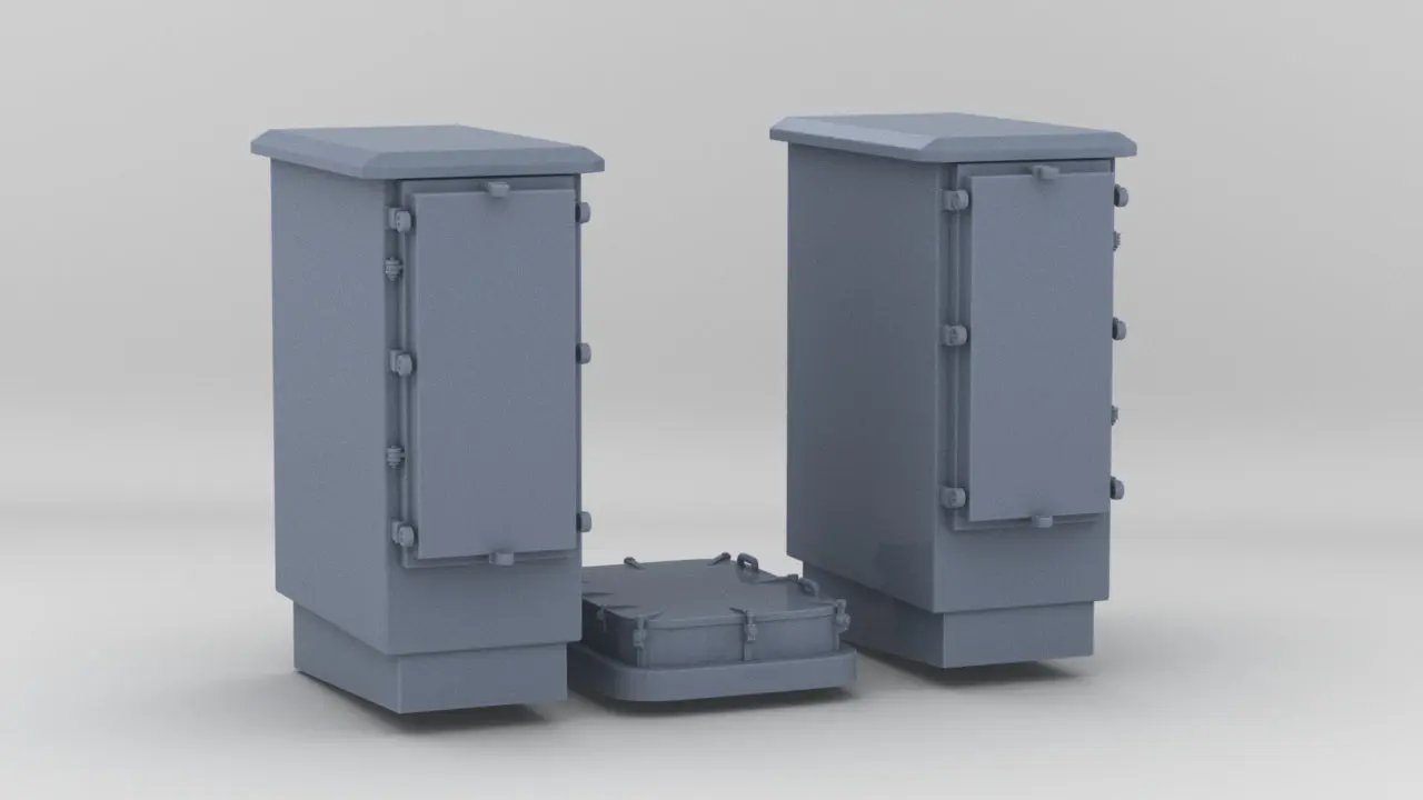 1/72 USN 3-inch 50 Gun Ammo Lockers & Hatch Set Resin3Dinteractive