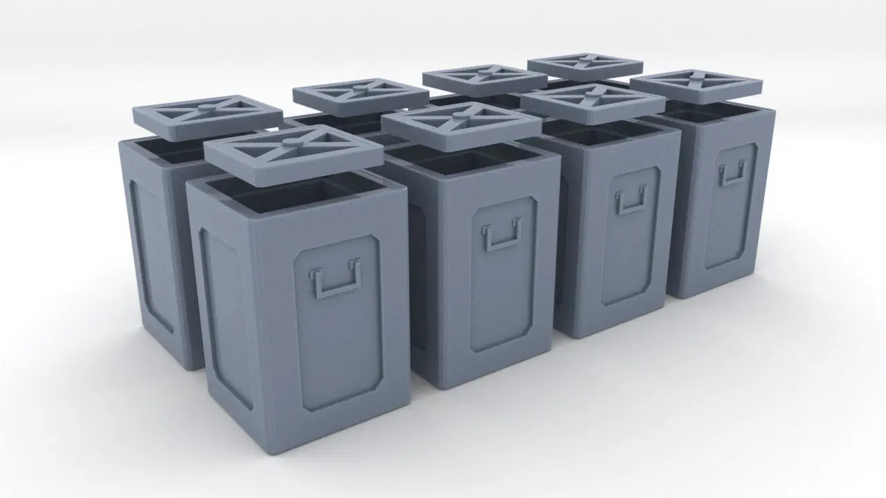 1/72 USN 40mm Open-Lid Storage Box Set (8pcs) Shapeways