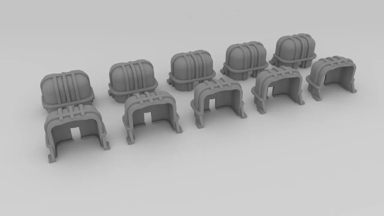 1/72 USN Blast Hood for 5"/38 cal. Mounts Set (10pcs) Resin3Dinteractive