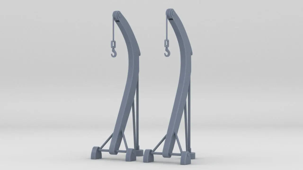 1/72 USN Davits for 26-foot Motor Whaleboat Set (2pcs) Resin3Dinteractive