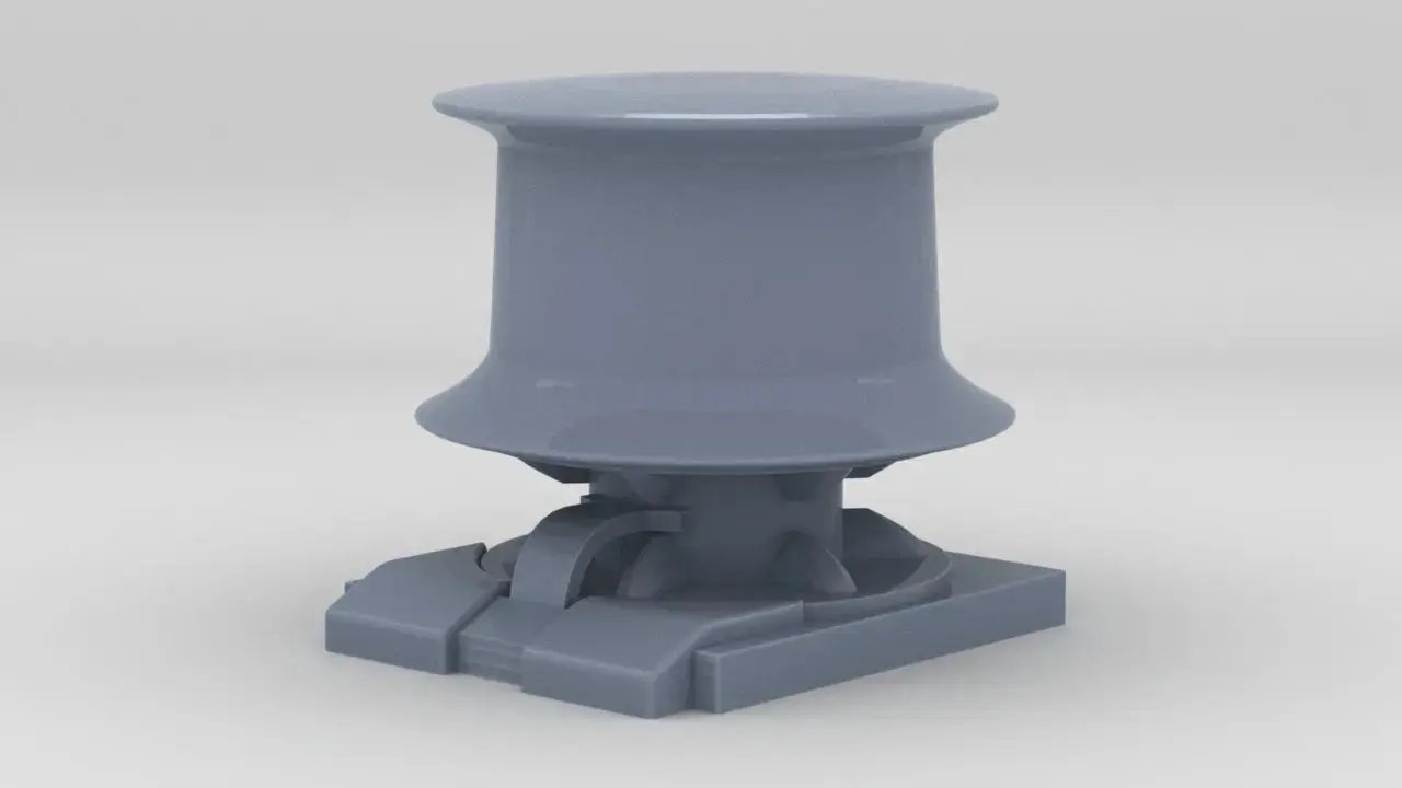 1/72 USN Destroyer Anchor Chain Winch Foredeck Resin3Dinteractive