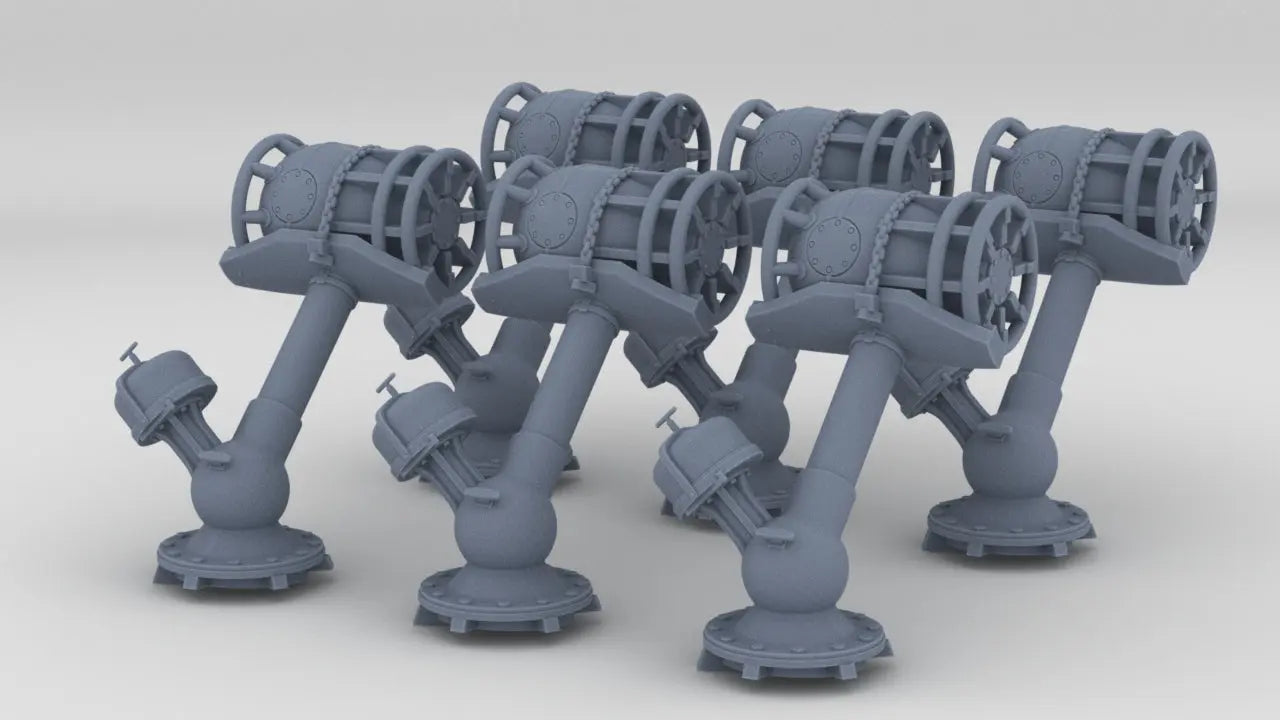1/72 USN K-Gun - Depth Charge Mk 6 Loaded Set (6pcs) Resin3Dinteractive