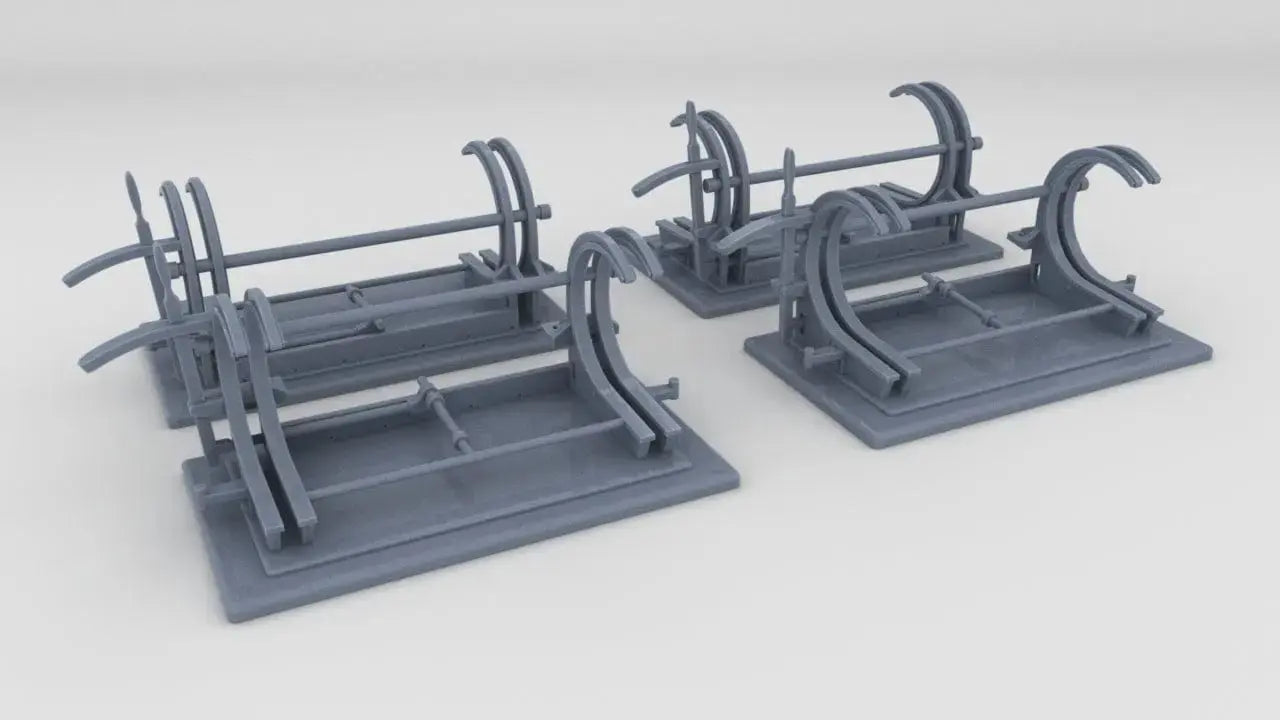 1/72 USN PT Boat Torpedo Roll Off Racks Set (4pcs) - distefan 3d print