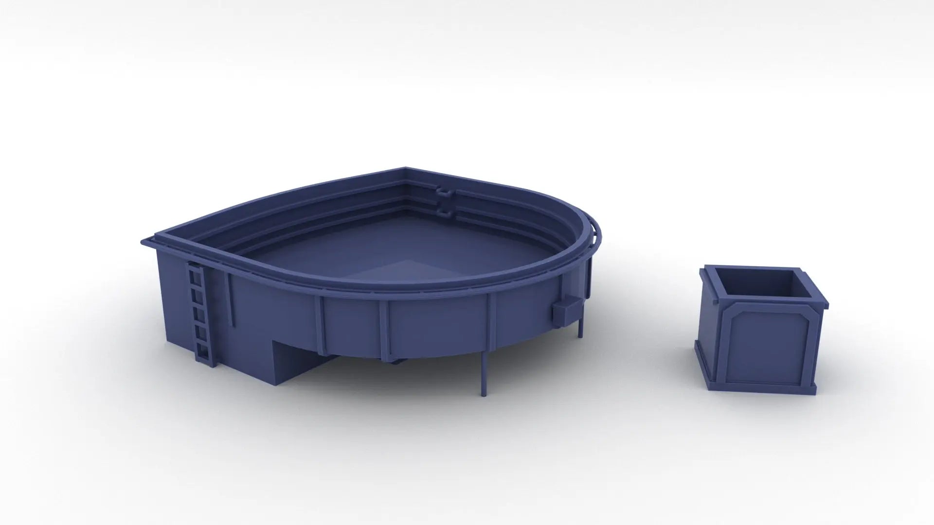 1/72 USN Stern Main Turret Tub for 40mm Bofors BB-61 3dspro