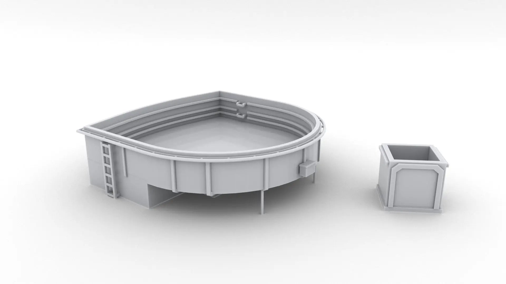 1/72 USN Stern Main Turret Tub for 40mm Bofors BB-61 3dspro
