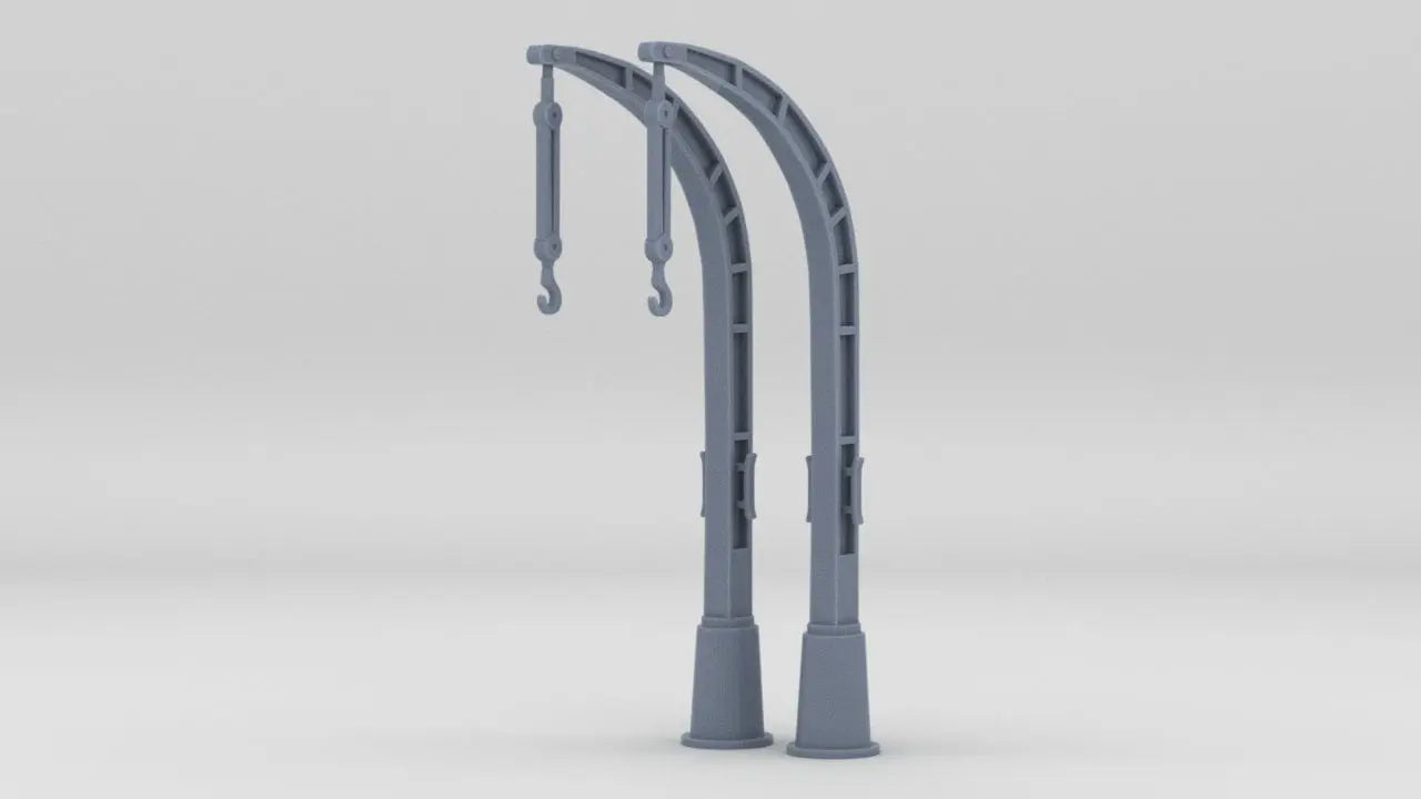 1/72 USN Whaleboat Davits Big Set (2pcs) - distefan 3d print