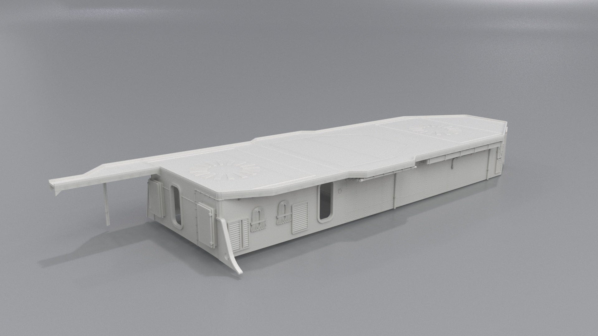 1/72 USS Kidd (DD-661) Aft Deck 1 - distefan 3d print