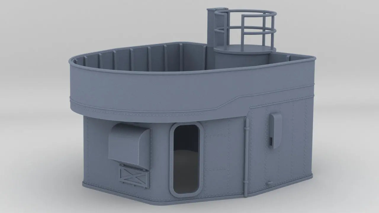 1/72 USS Kidd (DD-661) Aft Deck 1 Top 40mm Tub 3dspro