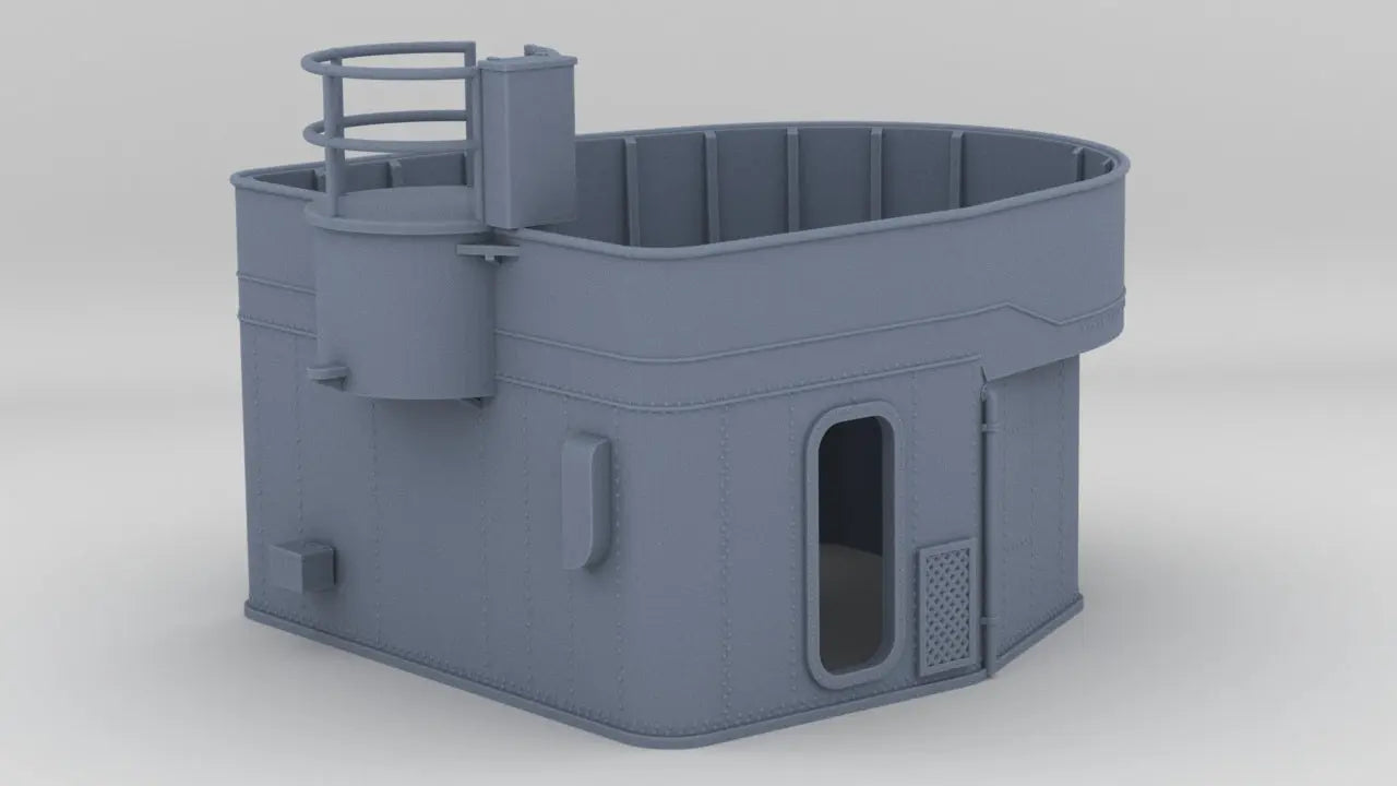1/72 USS Kidd (DD-661) Aft Deck 1 Top 40mm Tub 3dspro