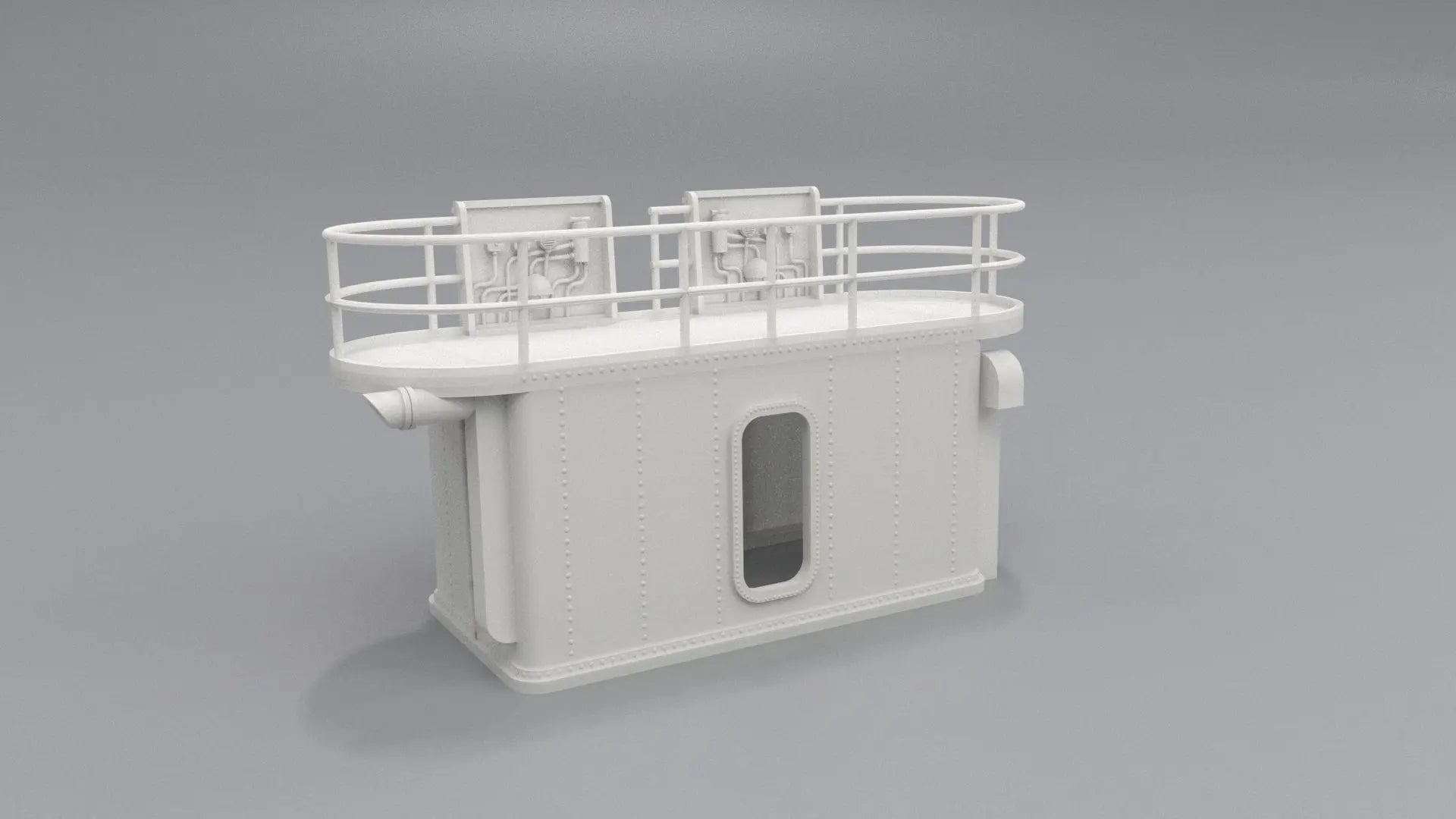 1/72 USS Kidd (DD-661) Amidships Deck 1 Deckhouse - distefan 3d print