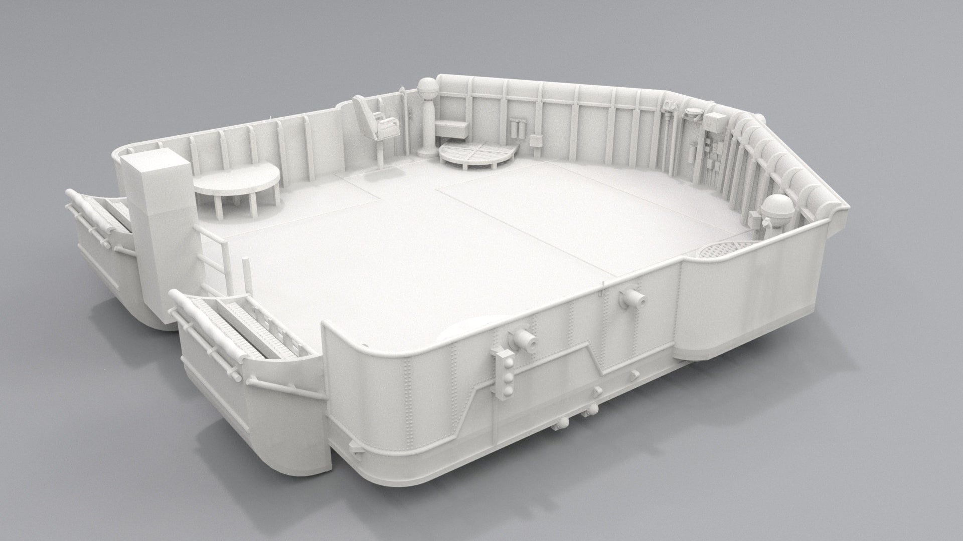 1/72 USS Kidd (DD-661) Forward Bridge (Upper Section) - distefan 3d print