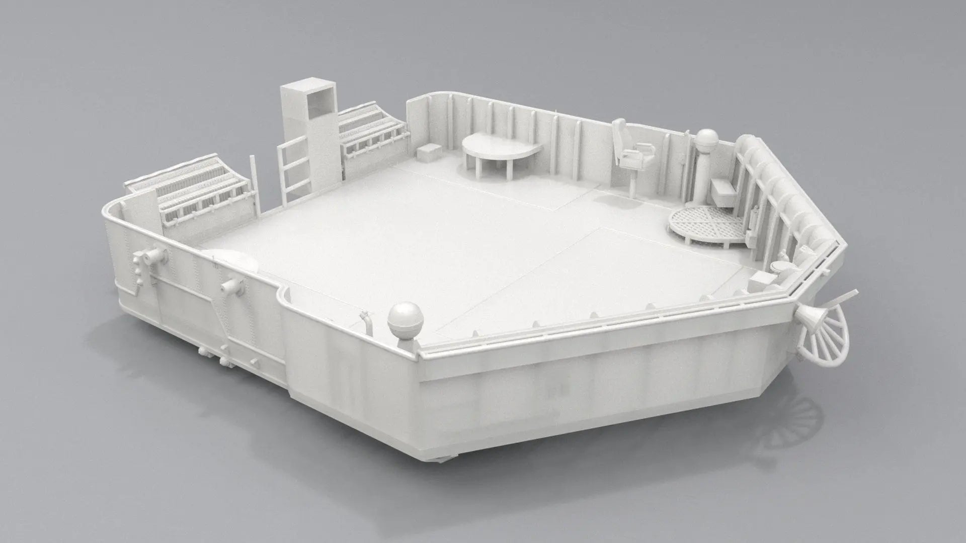 1/72 USS Kidd (DD-661) Forward Bridge (Upper Section) v2 (Distefan 3D Print)