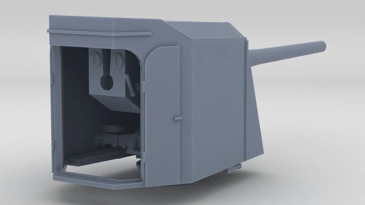 1/72 DKM 15 cm/55 (5.9") SK C/28 Gun Mount - distefan 3d print
