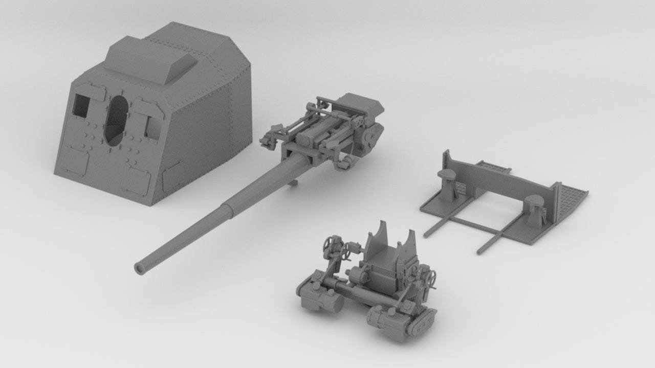 1/72 DKM 15cm/55 (5.9in) TBts KC/36 Turret Kit v2 - distefan 3d print