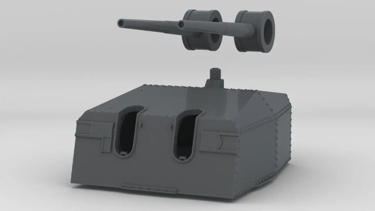 1/72 DKM 15cm/55 (5.9inch) SK C/28 Twin Mount - distefan 3d print