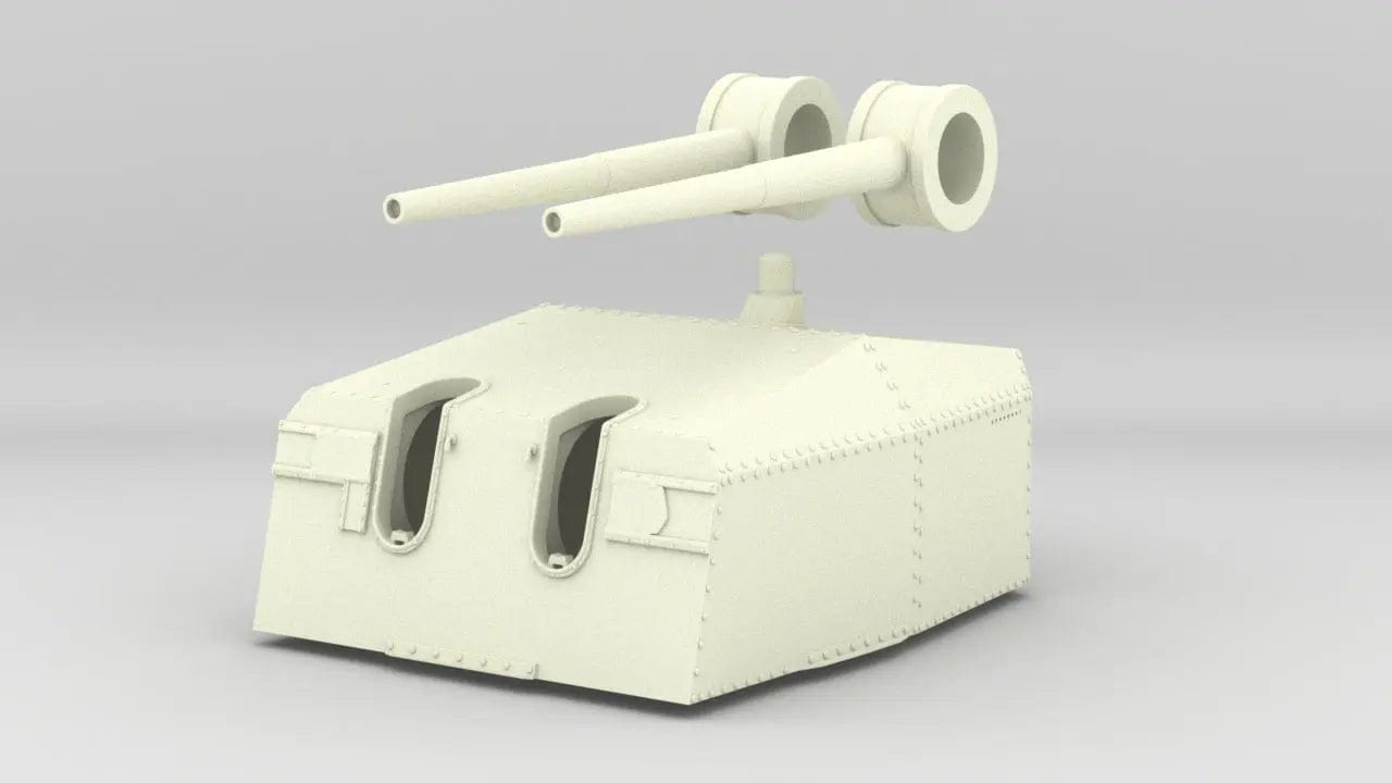 1/72 DKM 15cm/55 (5.9inch) SK C/28 Twin Turret - distefan 3d print