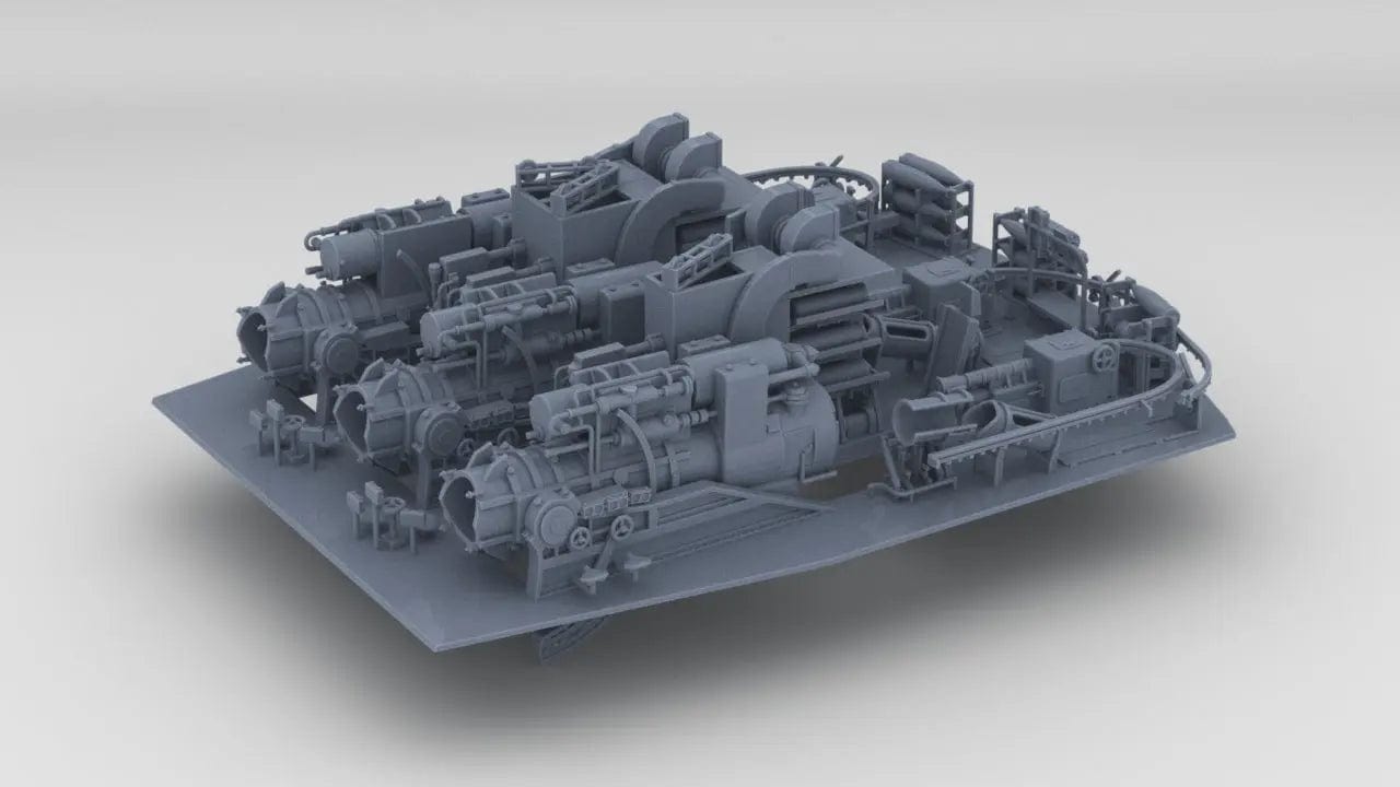 1/72 DKM 28cm SK C/34 Naval Turret "Caesar" Interior - distefan 3d print