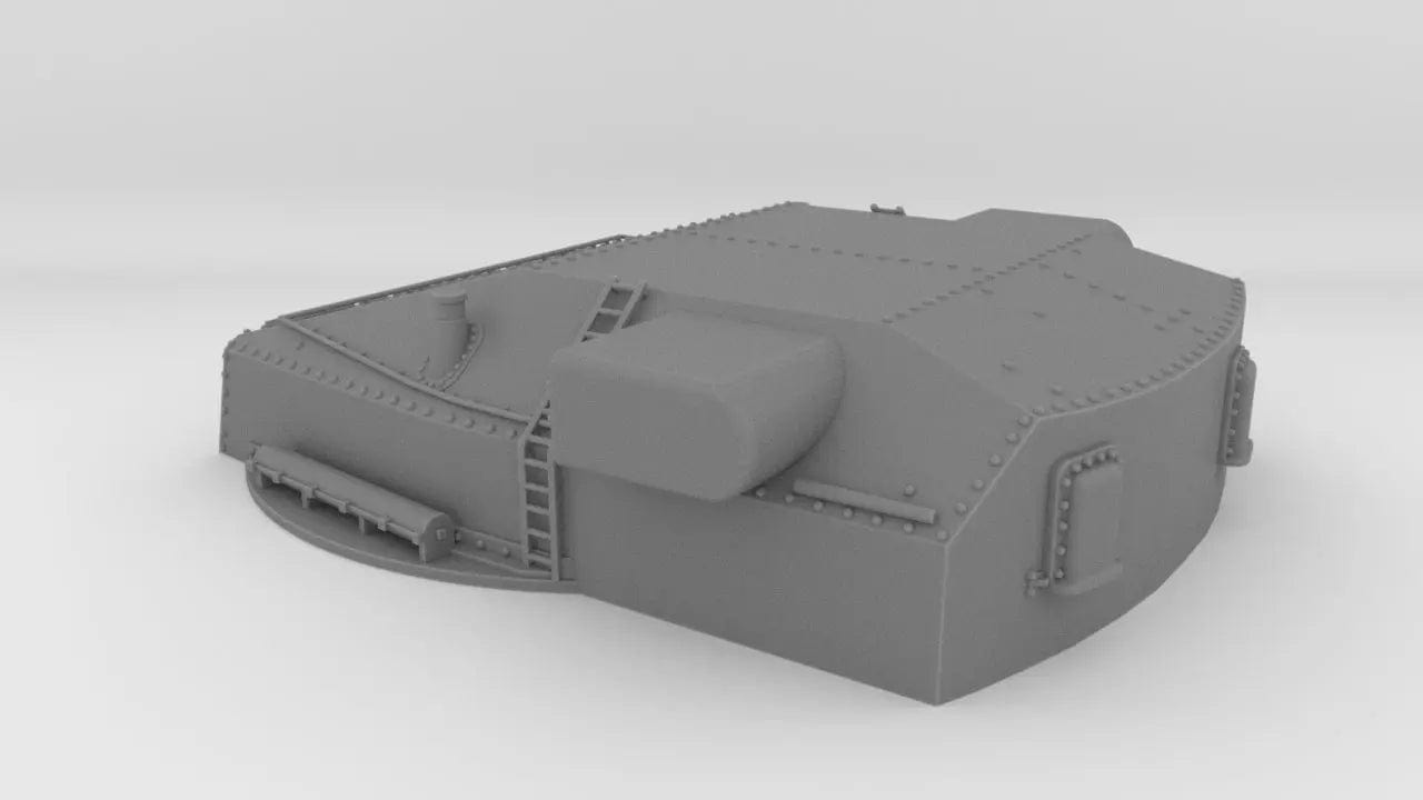 1/72 DKM 28cm SK C/34 Naval Turret Mount "Caesar" - distefan 3d print