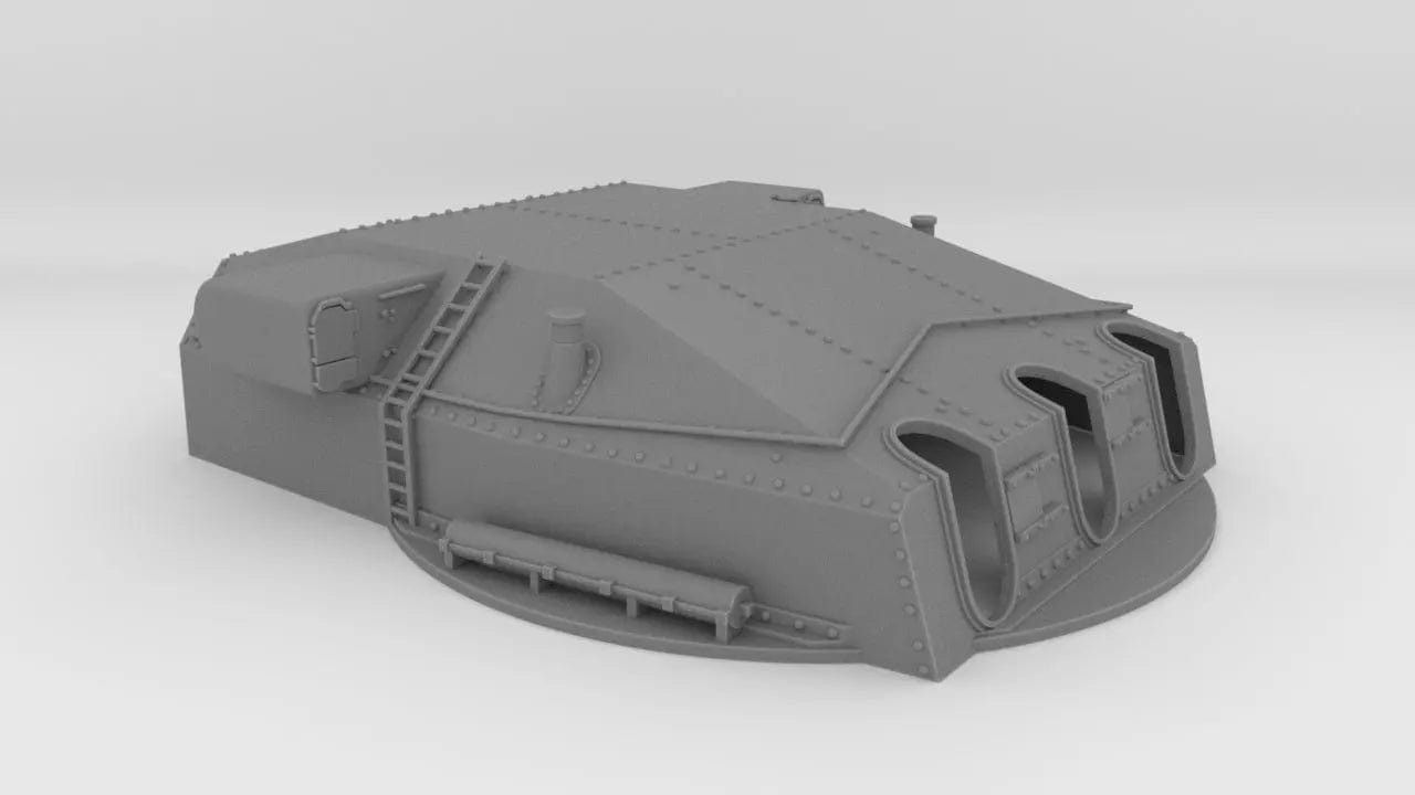 1/72 DKM 28cm SK C/34 Naval Turret Mount "Caesar" - distefan 3d print