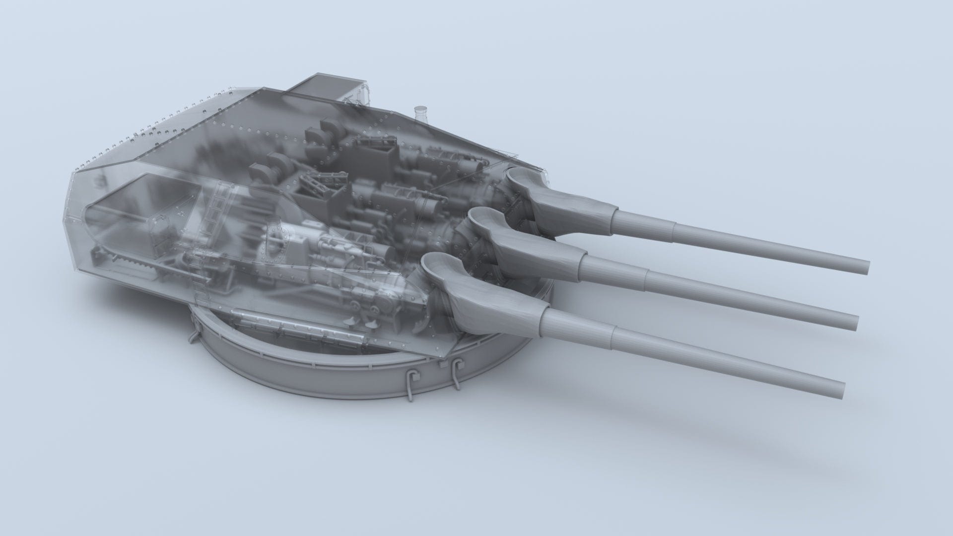 1/72 DKM 28cm SK C/34 "Caesar" Turret Mount Kit - Distefan 3D Print | Upgrade Your Ship