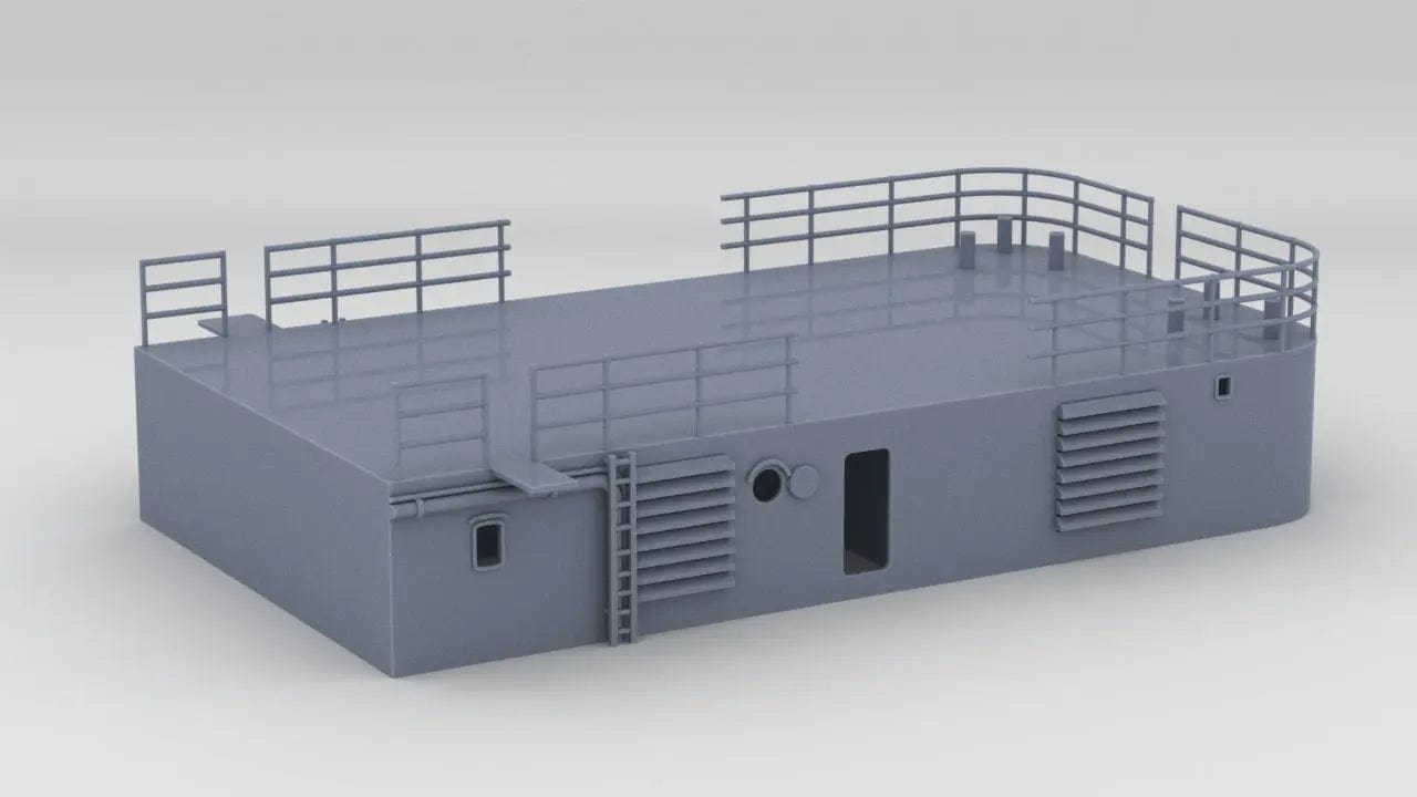 1/72 DKM Bismarck Aft Deck 3 - distefan 3d print