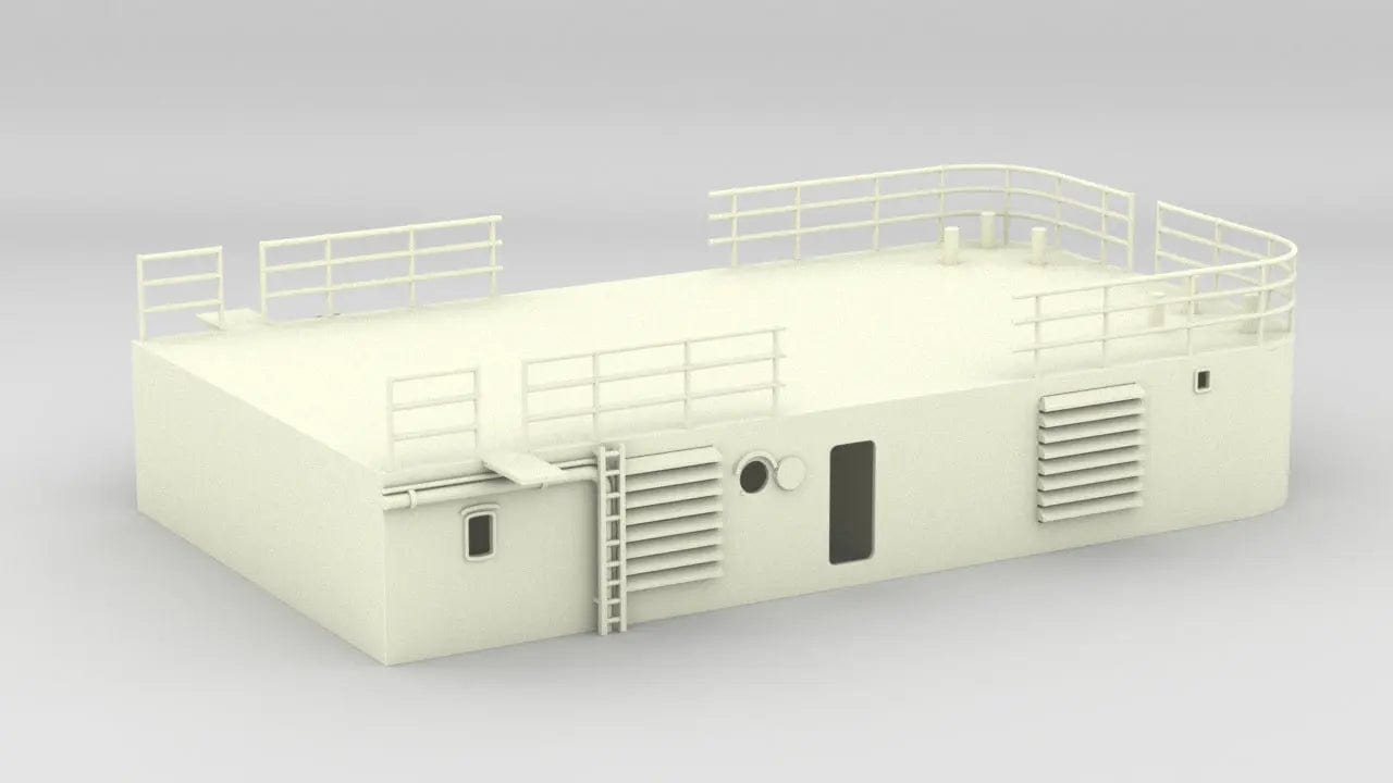 1/72 DKM Bismarck Aft Deck 3 - distefan 3d print