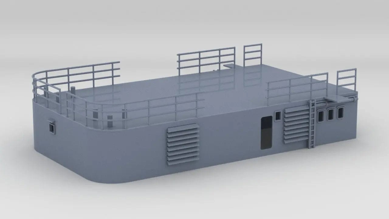 1/72 DKM Bismarck Aft Deck 3 - distefan 3d print