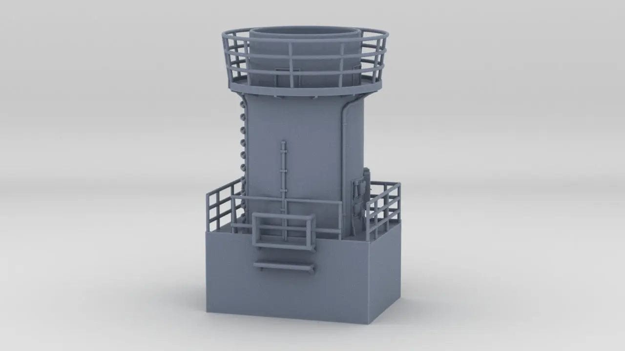 1/72 DKM Bismarck Aft Rangefinder Tower v3 - distefan 3d print