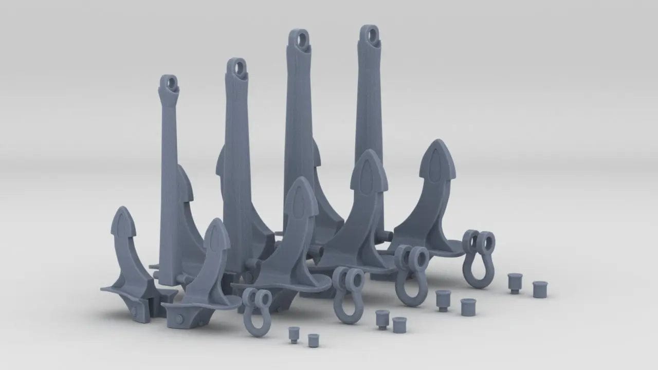 1/72 DKM Bismarck Anchor Kits - distefan 3d print