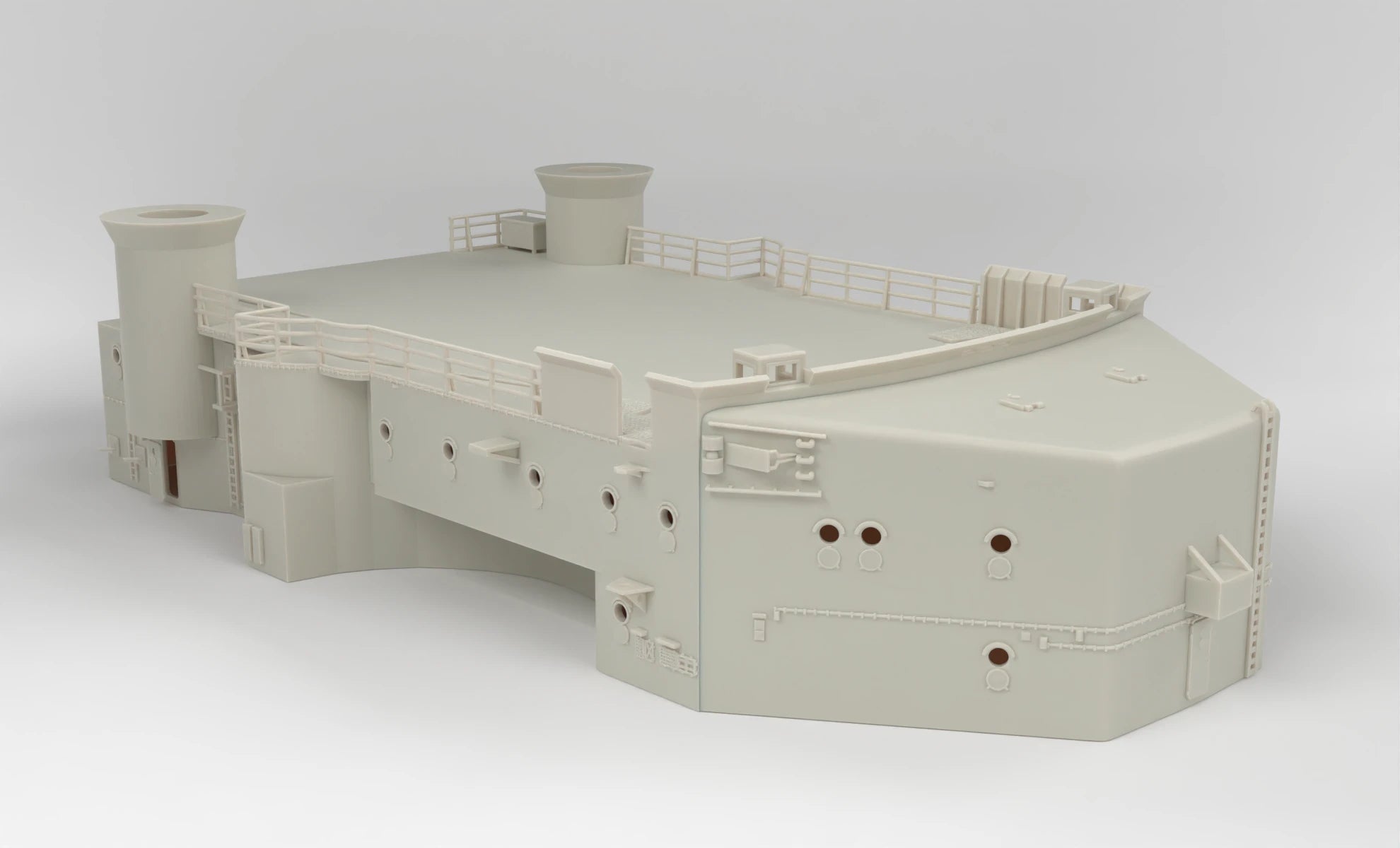 1/72 DKM Bismarck Forward Lower Deck 2 - distefan 3d print