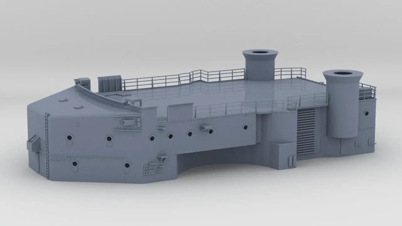 1/72 DKM Bismarck Forward Lower Deck 2 - distefan 3d print