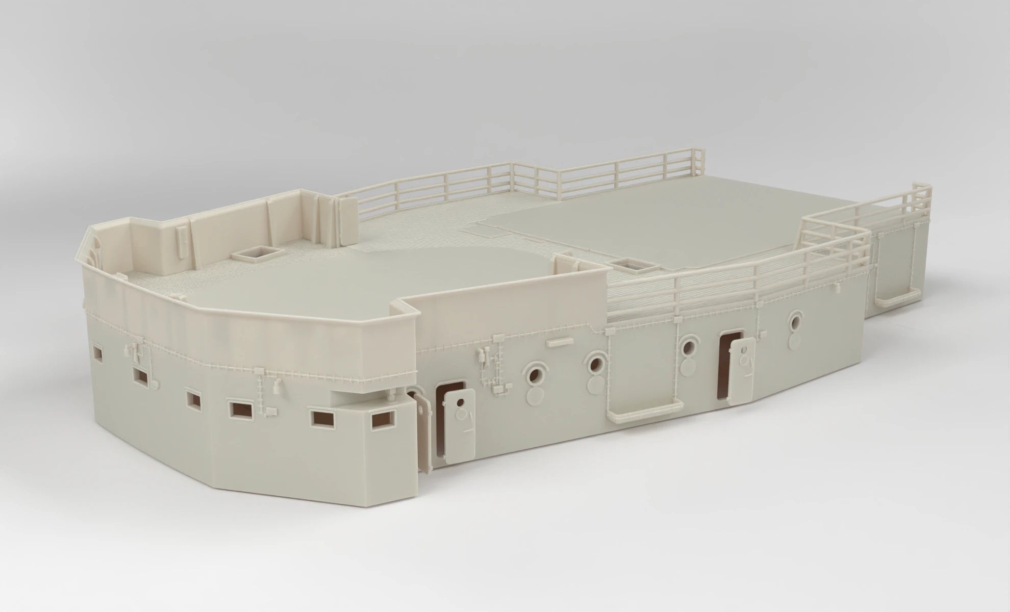 1/72 DKM Bismarck Forward Lower Mast Deck - distefan 3d print