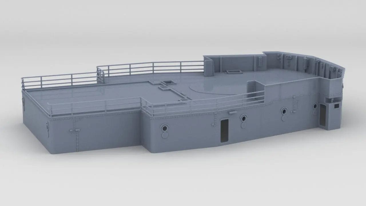 1/72 DKM Bismarck Forward Lower Mast Deck - distefan 3d print