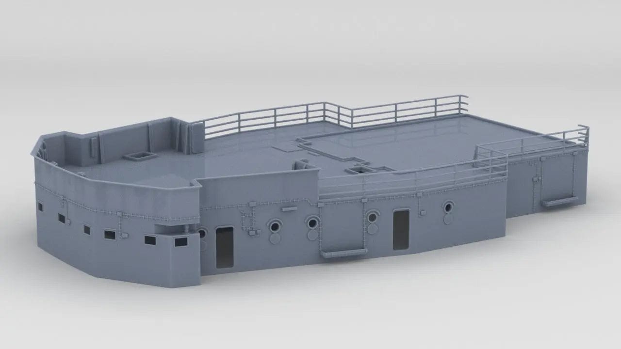 1/72 DKM Bismarck Forward Lower Mast Deck - distefan 3d print