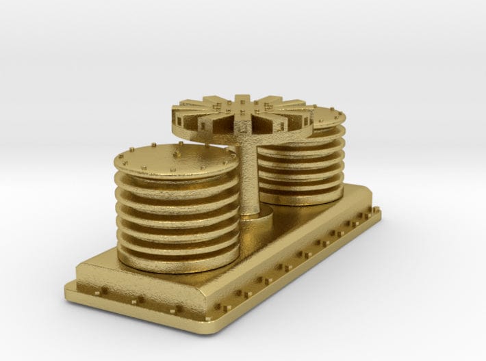 1/72 DKM Bismarck winch stern - distefan 3d print