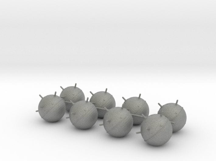 1/72 DKM Narvik Klasse Z37 Naval Mine Set 8pcs 3d printed