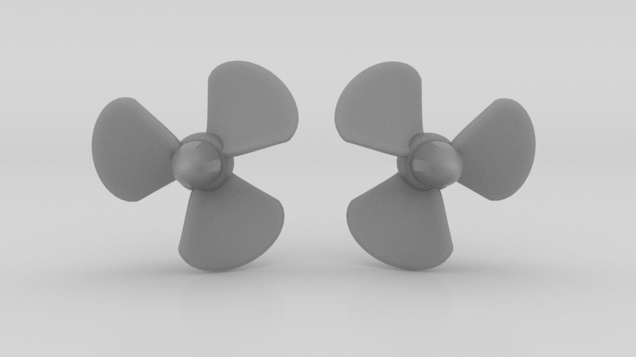 1/72 DKM Narvik Z37 Propeller Set (Port & Starboard) - distefan 3d print