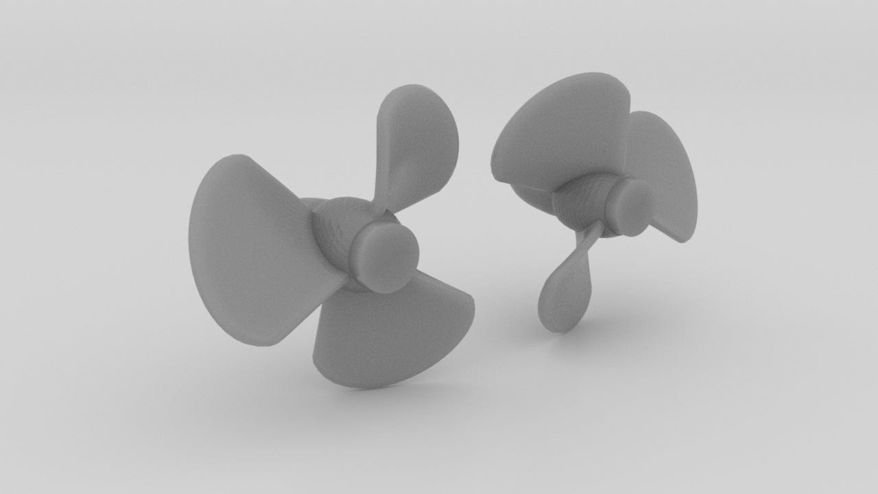 1/72 DKM Narvik Z37 Propeller Set (Port & Starboard) - distefan 3d print