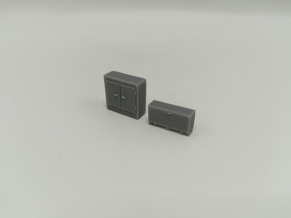 1/72 DKM Raumboote R-301 Forward Ammo Locker Set (2pcs) - distefan 3d print – alternate view