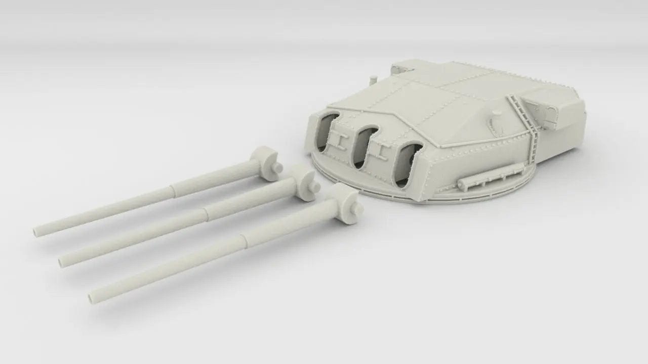 1/72 DKM Scharnhorst 28cm Turret A Set - distefan 3d print