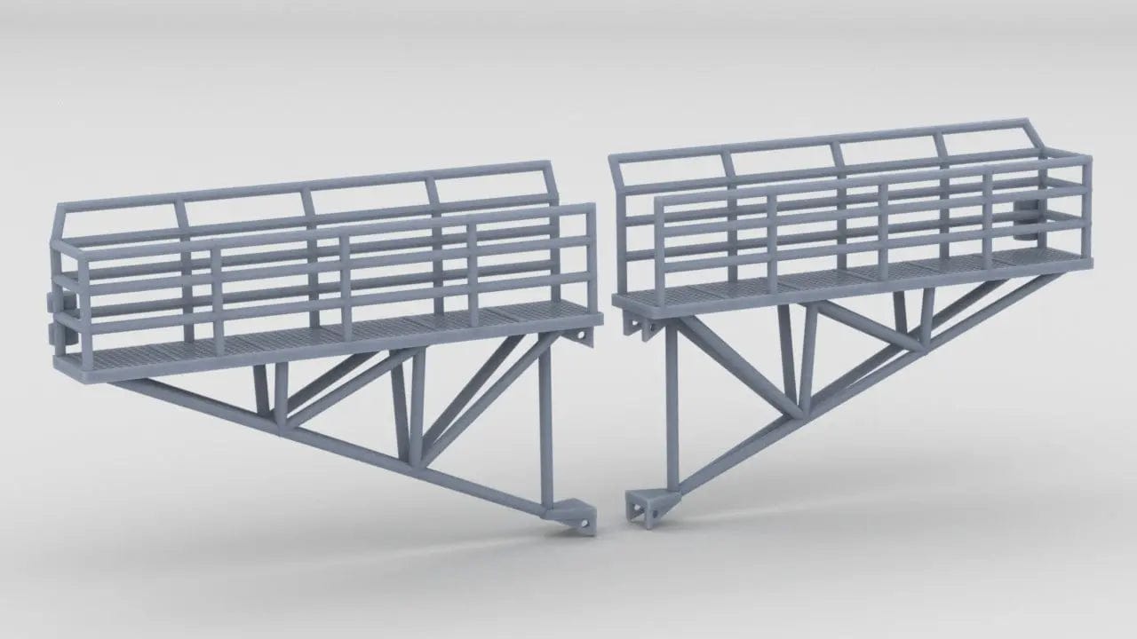 1/72 DKM Scharnhorst Bridge Wings - distefan 3d print