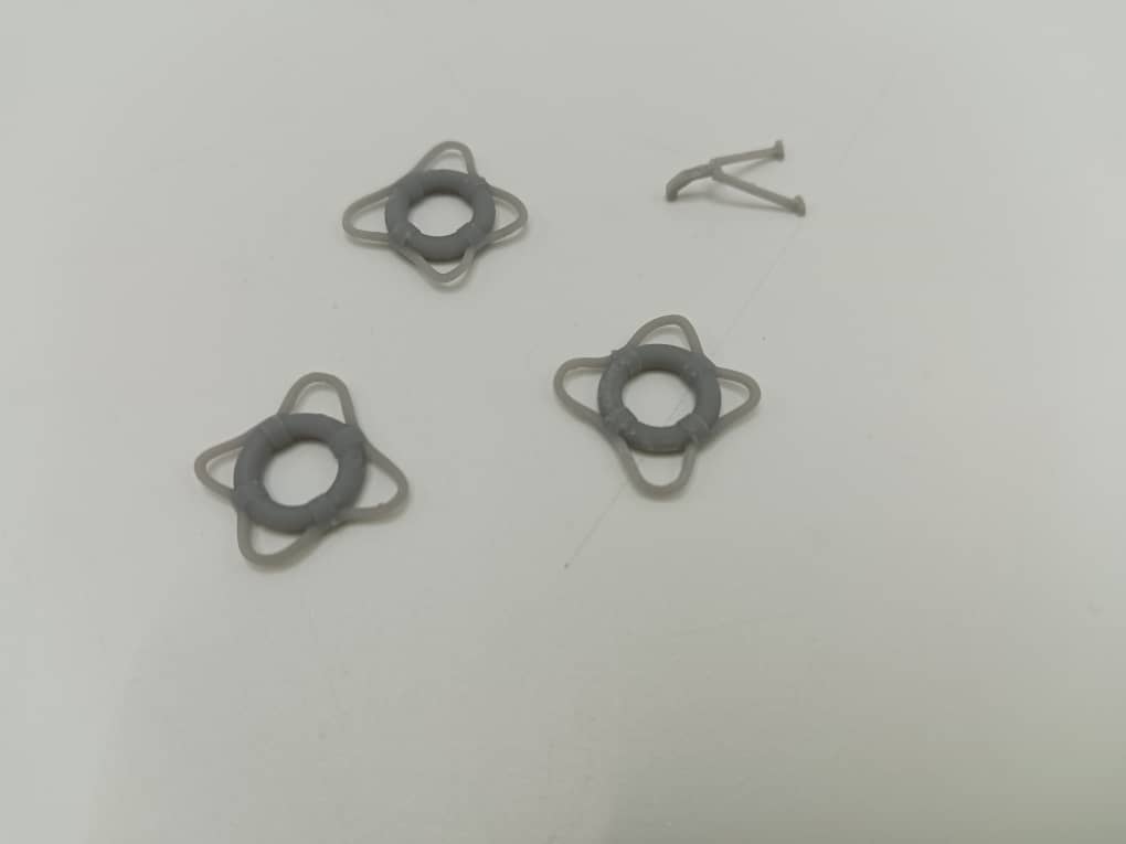1/72 DKM Schnellboot Life Ring Set (3pcs) - distefan 3d print – alternate view