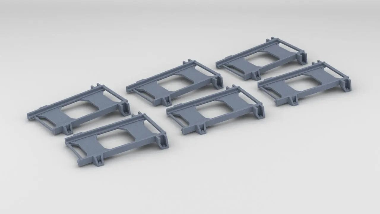1/72 DKM Schnellboot Stern Depth Charges Racks Set (6pcs) - distefan 3d print