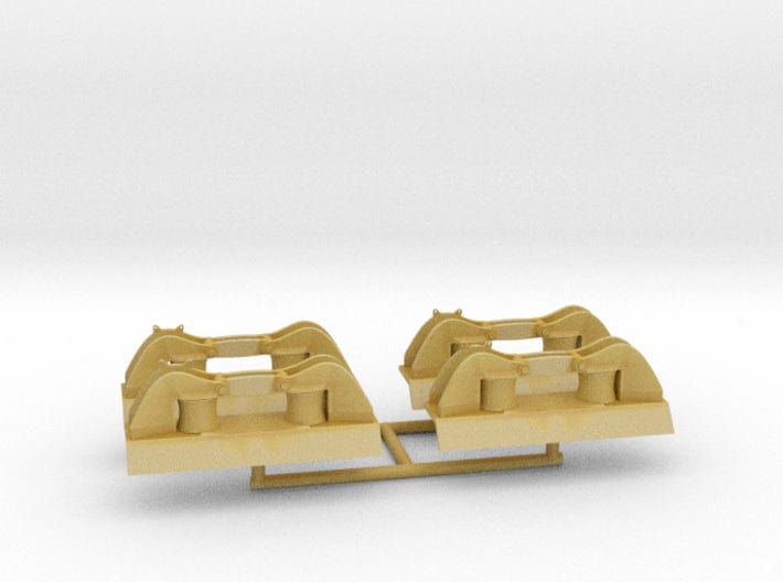 1/72 DKM Side Small Roller Fairlead Set x4 - distefan 3d print